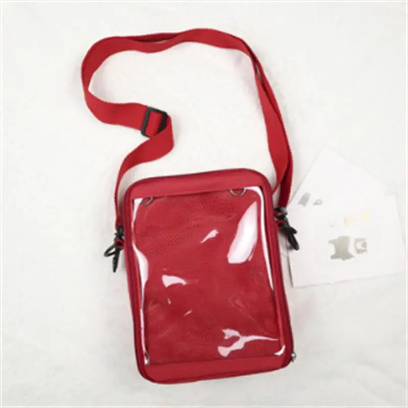 Japanese Transparent Small Square Pain Bag Diagonal Ita Bag One Shoulder Portable Canvas Baby Bag Casual Wild Fashion Handbag