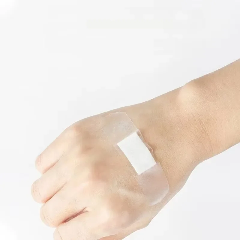 Medical Adhesive Waterproof Plaster Strips for Wound, Sports, Bathing (120pcs PU Transparent)