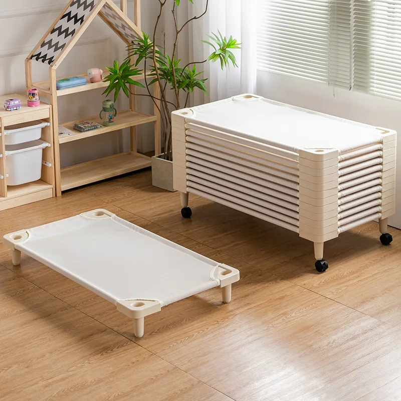 Cama moderna infantil minimalista, ambientalmente amigável, malha de PVC, cama dobrável respirável, mesa de mudança de fralda de bebê