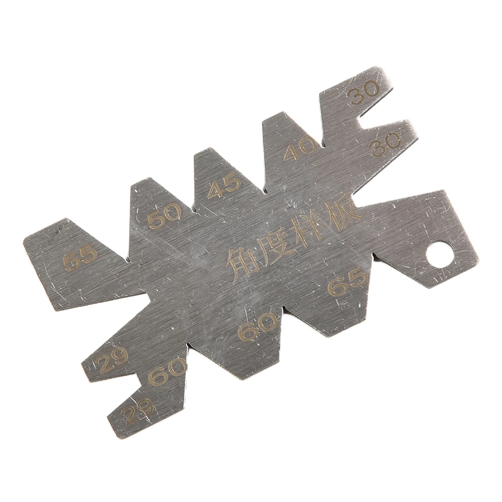 Cutting Threads Angle Gauge V Slots Stainless Iron 49x27x1.2mm 29/30/40/45/50/55/60/65° Template Turning Lathes