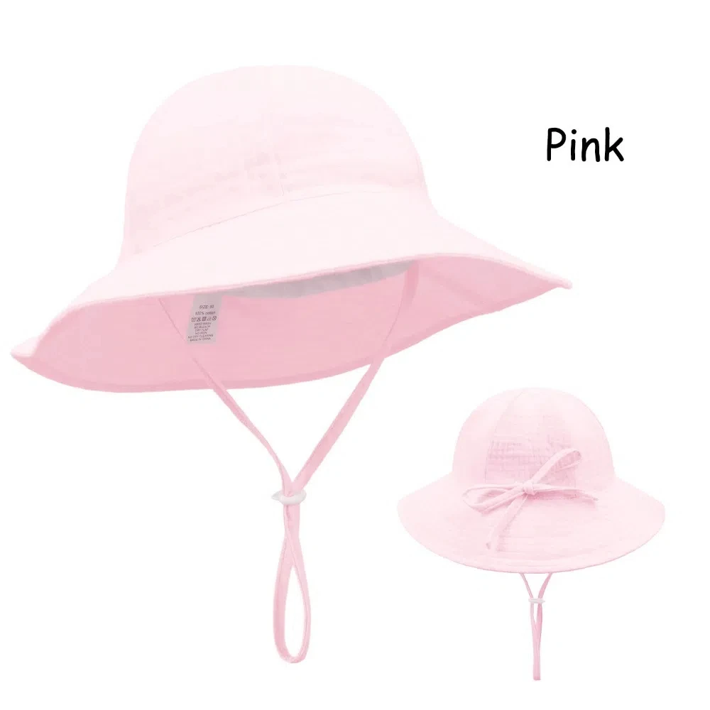 

Cute Cartoon Printed Baby Hat Cotton Sun Protection Panama Hats Breathable Fisherman Cap Boy Girls