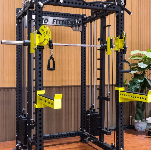 2024 new strength training gym equipment fitness multi function trainer smith machine multi gym squat rack