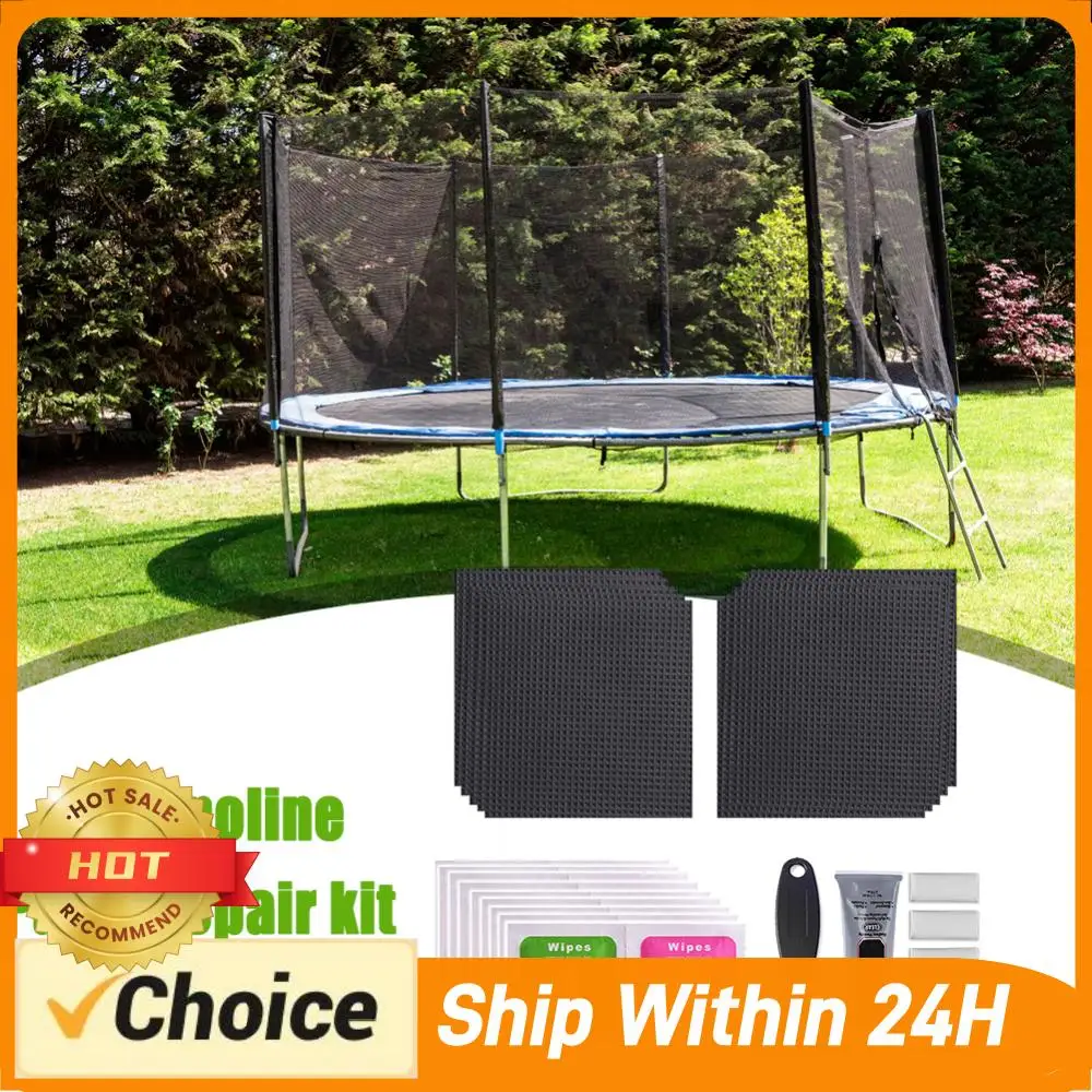Trampoline Patch Repair Kit Waterproof Patch Fixing Kit 4x4inch Square Repair Holes Or Tears in A Trampoline Mat