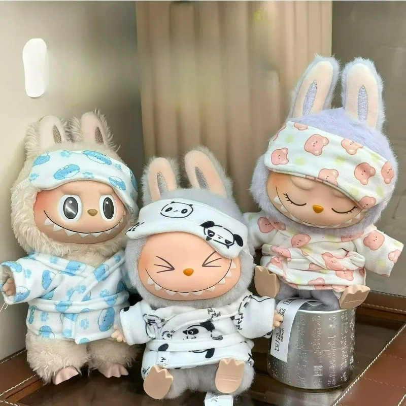 

Лидер продаж 2024 года, простая повседневная одежда, комплекты плюшевых кукол, пижамы с принтом, длинные халаты, одежда для Labuabu