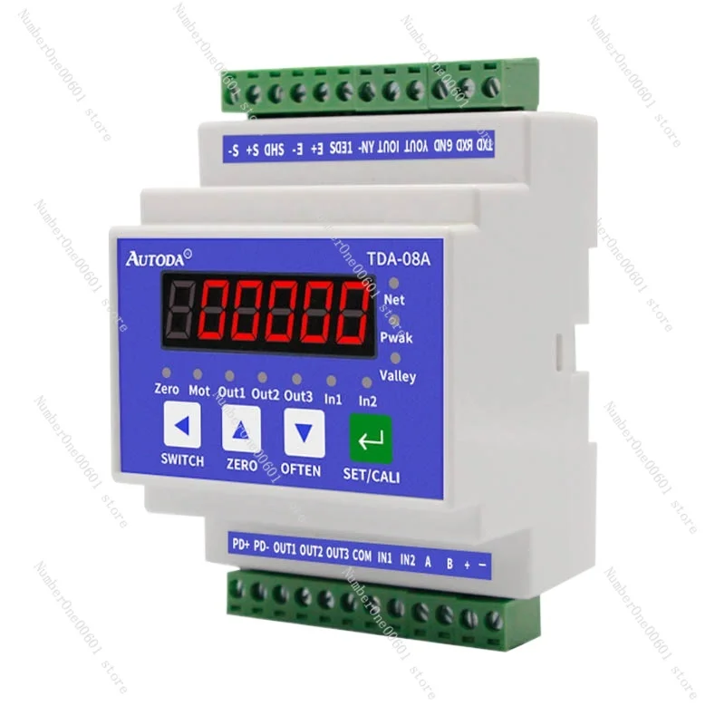 RS232 RS485 High-precision rail-type weight transmitter instrument weighing signal amplifier weighing module TDA08A MODBUS RTU