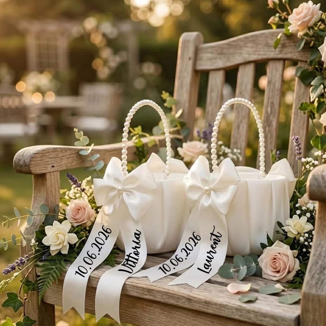 Custom Name Flower Girl Basket - Gardening Tools Girls 评论和价格