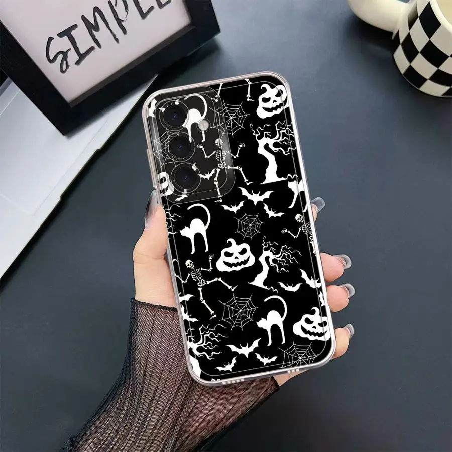 เคสสำหรับ Samsung Galaxy A12 A51 A32 A16 A17 A50 A72 A31 A71 A52s A52 A21s เคสโทรศัพท์แบบนิ่ม ลายมอนสเตอร์เท่ๆ ผีฮาโลวีน