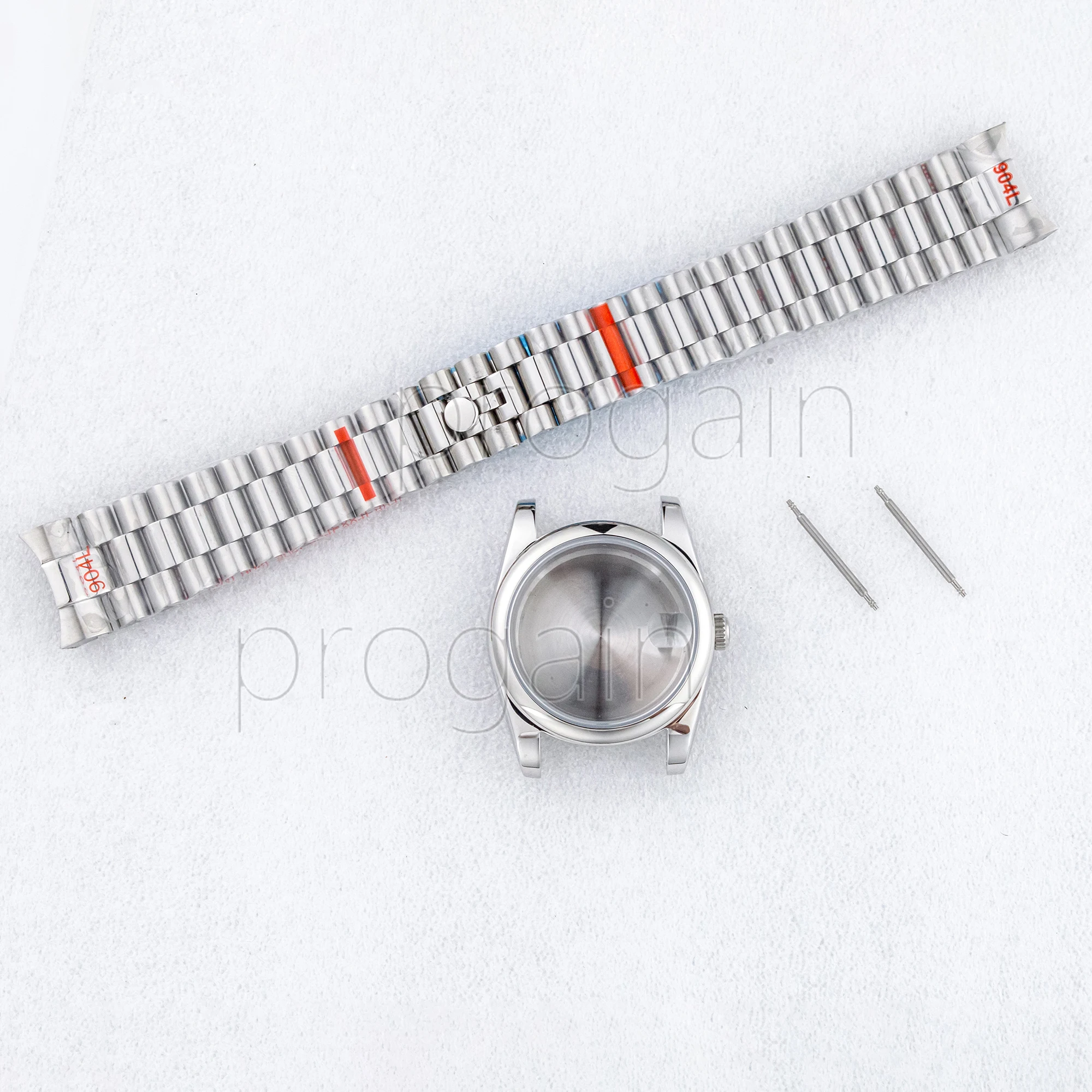 For Datejust NH35 Case 36/39mm Watch Case 20mm Stainless Steel President Strap for NH35 NH36 Movement  28.5mm Dial Parts Mod