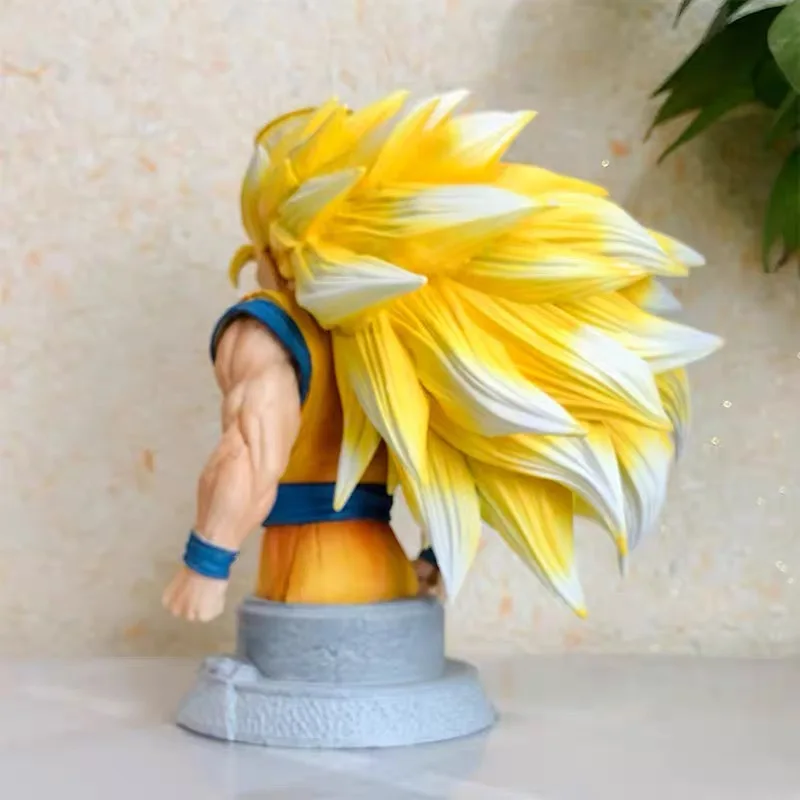 ドラゴンボールアニメアクションフィギュア,gk天使,ssj3,son悟空,PVCモデル,誕生日プレゼント,20cm