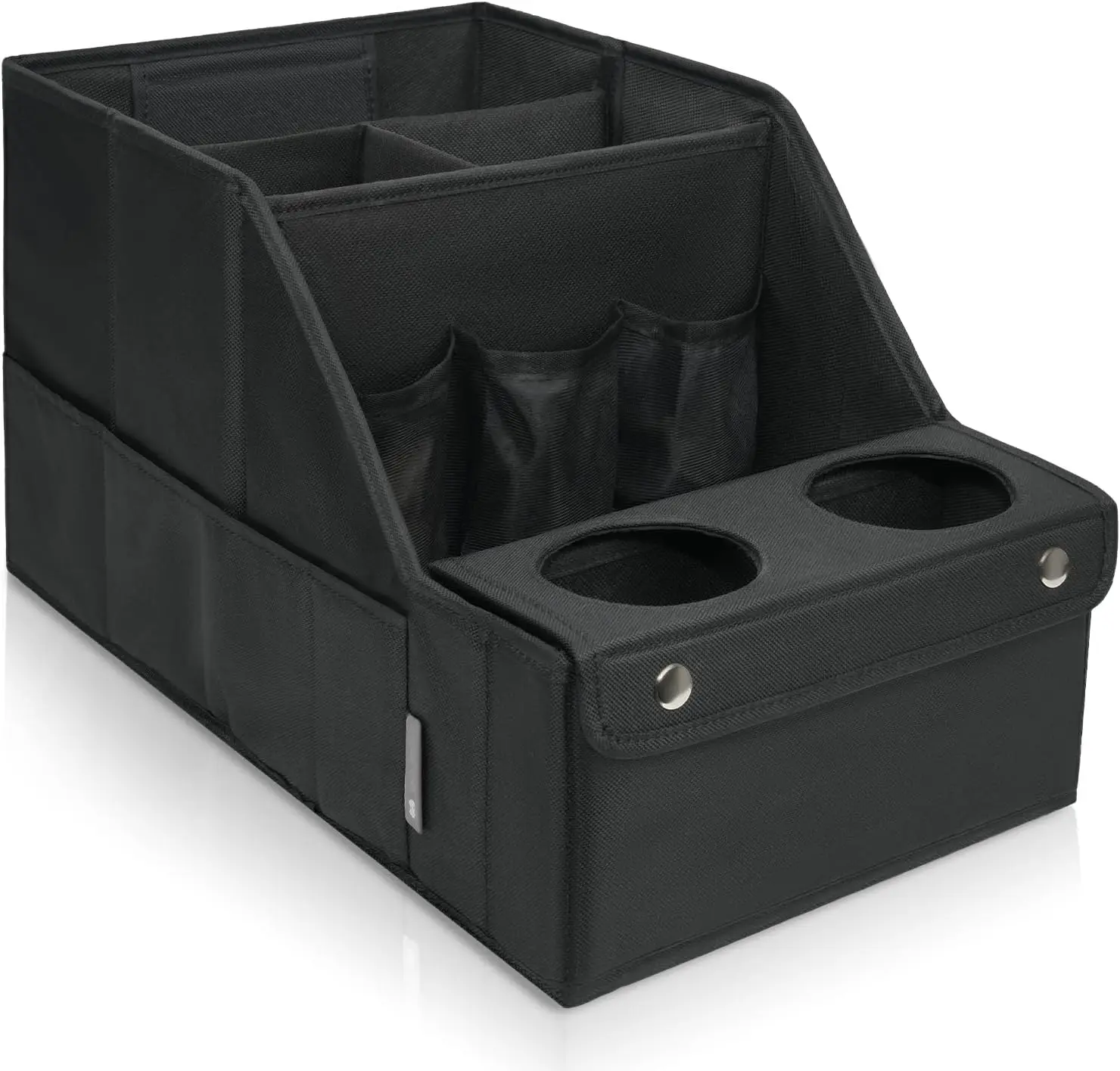 

Органайзер для автомобильного сиденья с 11 отделениями и 2 подстаканниками, для хранения вещей на заднем сиденье, для путешествий с детьми, черный