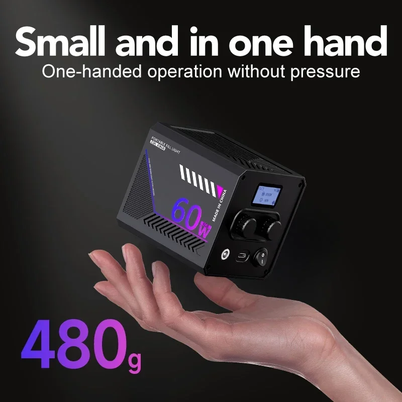 RGB Video Light Portable LED Photography Studio Light with 10000mAh Rechargeable for Vlog Streaming LIVE Photo Fill Lamp