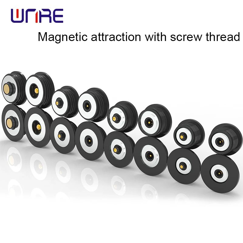 Magnetic Attraction With Screw Thread Male Female Connector PogoPin  High-Power Circular for Drones/Industrial /EV Charging