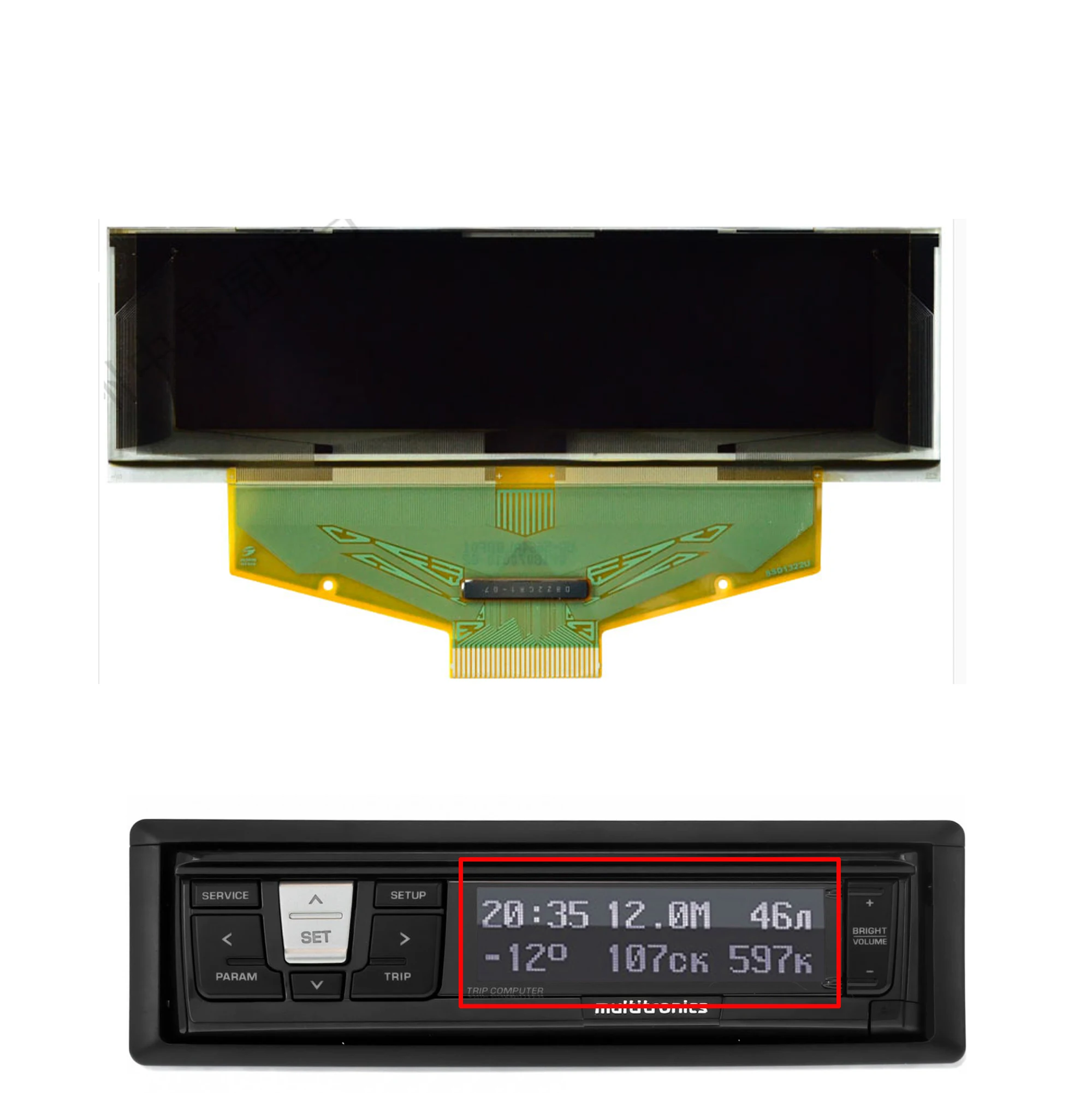 

2.8" OLED Display blue 256*64 Dots Matrix LCD Module Display Screen For Multitronics RI-500