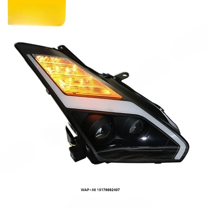 

Headlight Assembly Tuning Light Modified Automotive Lighting Car Double Beam Light HID Version Horse Racing Turn for GTR 07-15