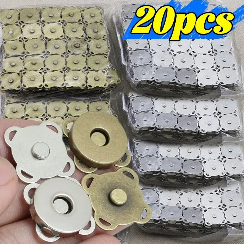 1/20 セット手作りバッグ磁気スナップボタン梅マグネット閉鎖バックル財布服ハンドバッグ財布 DIY アクセサリーツールジュエリー