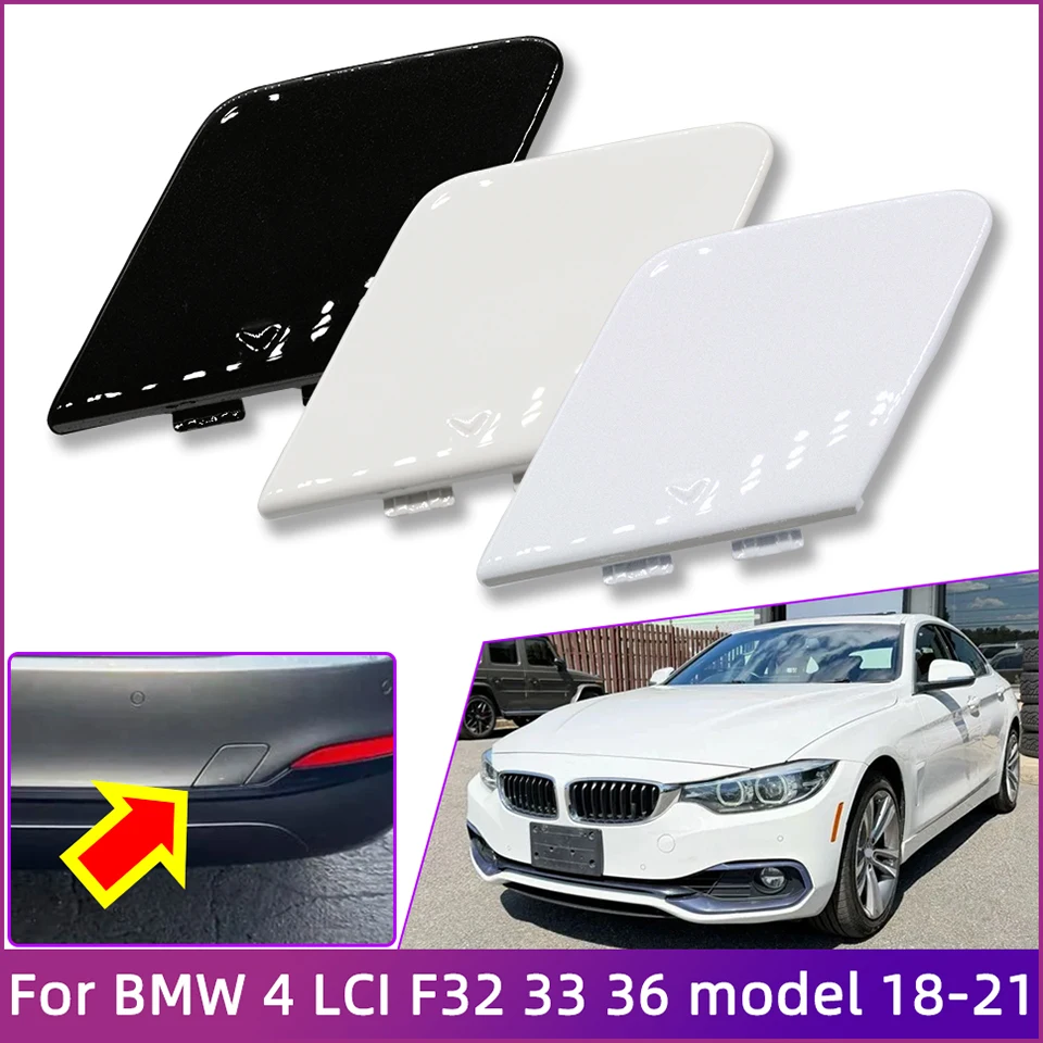 Car Accessories Rear Bumper Towing Hook Cover Cap For BMW 4 Series LCI F32 F33 F36 2018-2021 Towing Hauling Shell Lid Trim