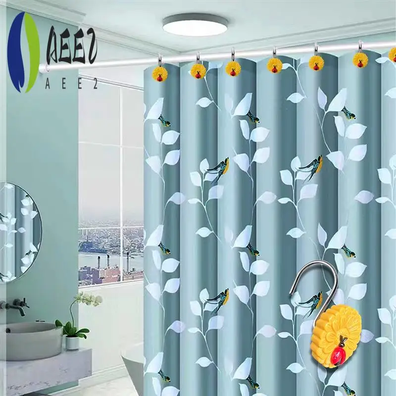

AEE2-12 шт. прочные металлические кольца для занавесок для душа, легко скользящие крючки для душа для занавески для душа, декоративные крючки для занавесок для душа