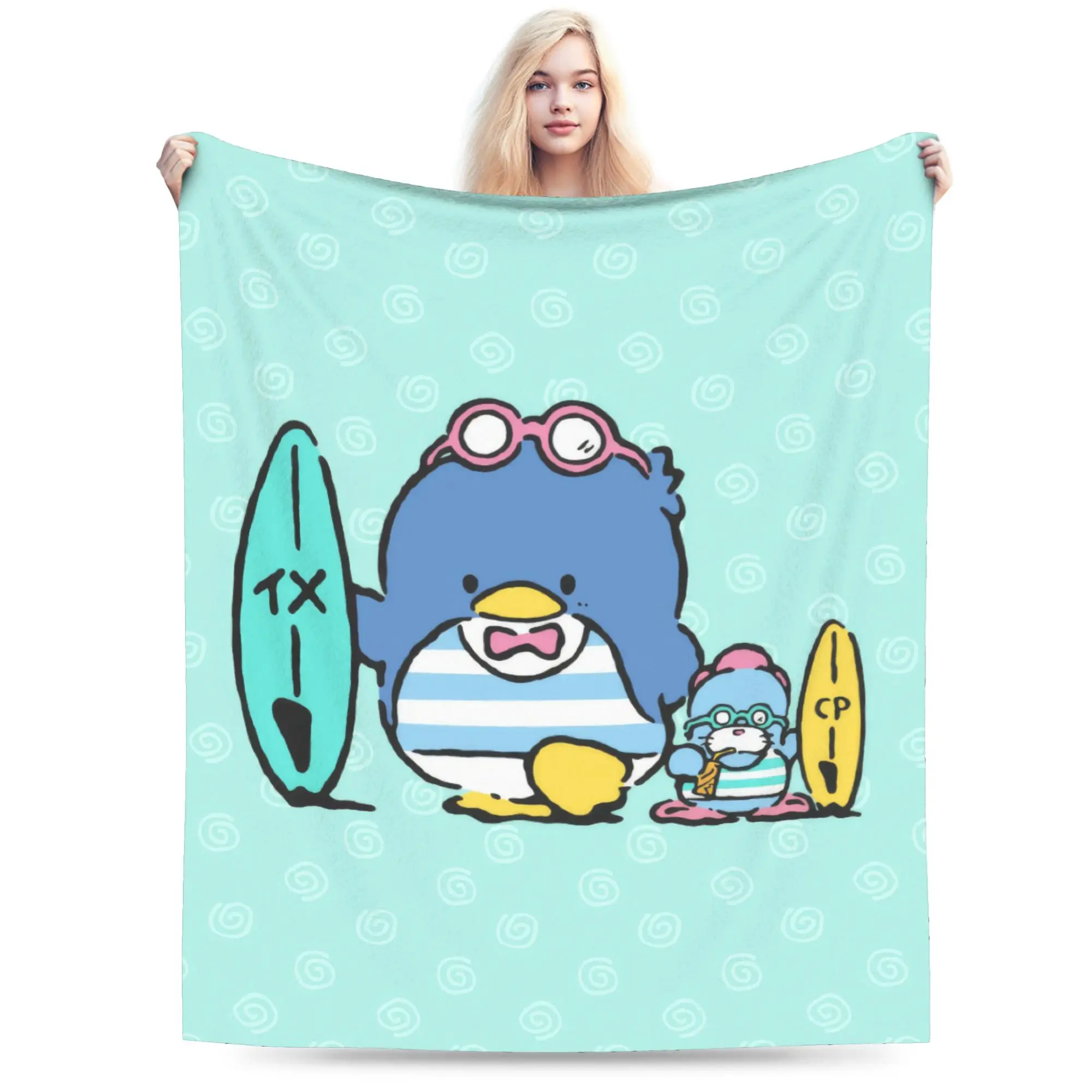 

Одеяла Tuxedo Sam Penguin, флисовые всесезонные многофункциональные легкие пледы для кровати, автомобиля, плюшевое тонкое одеяло