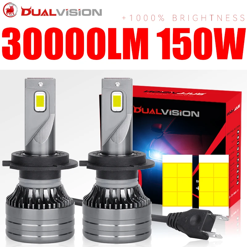 

Bullvision H7 H4 H11 LED Canbus 150W 30000LM 7535 CSP CHIPS H1 H8 9005 HB3 9006 HB4 9012 HIR2 STG Hi/Lo Beam 6500K Fog Lamp Mini