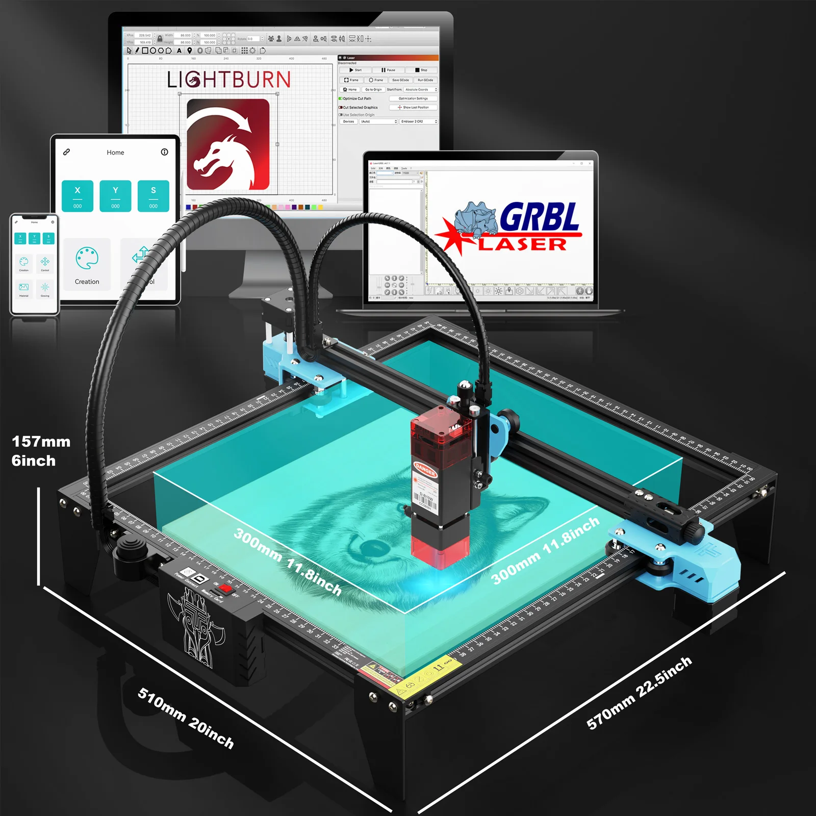 TwoTrees TTS-10 Pro 80W Lasergravierer Edelstahl DIY Logo Drucker Metall TTS-55Pro Lasergravurmaschine CNC Holzschneiden