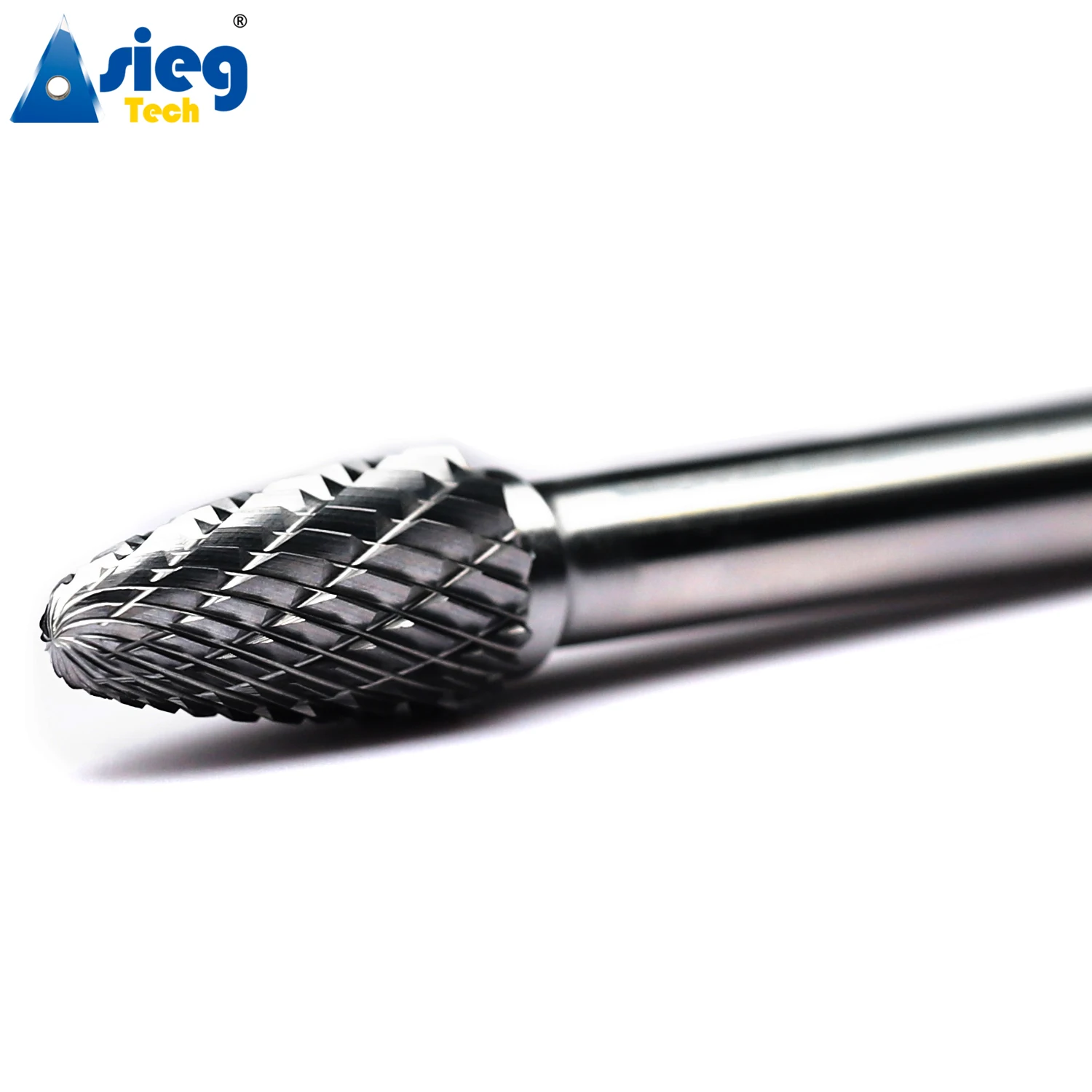 SF-3 Carbide Burr Rotary File Tree Shape Radius End Shape Double Cut 1/4\'\' Inch 6.35mm Shank for Die Grinder Drill Bits