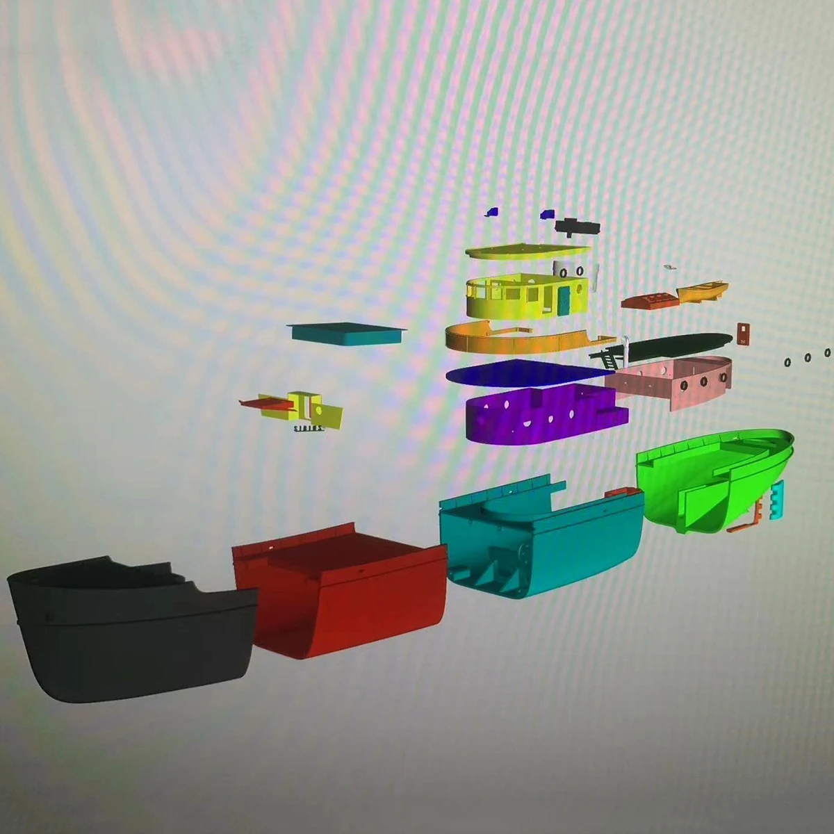 RC 선박 90cm 시리우스 트롤러 원격 조종 낚시 보트 3D 프린팅 라이트 큐어링 디테일 RC 선박 모델 키트 장난감