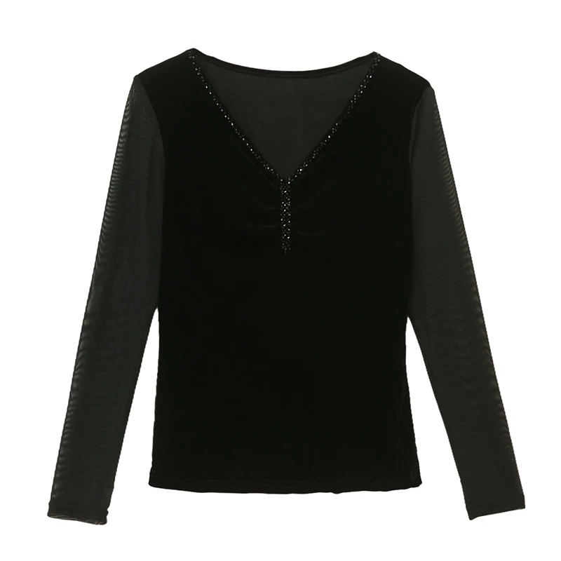 

Новый,Европейский,Одежда,Футболка,Шик,Сексуальный,В-образный вырез, Драпировка,Пэчворк,Блестящий,Бисер,Женский,Топы,Длинный рукав,Нижняя рубашка,Тигры,Тигры 510034