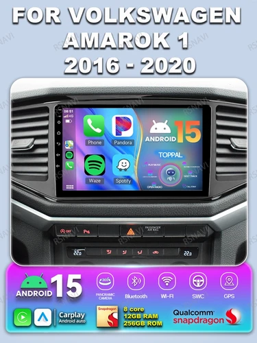 Imagen 2 del producto Radio de coche Android 15 para Volkswagen Amarok 1 2016 2017 2018 2019 2020 BT unidad principal estéreo 4G LTE DSP DVD navegación Qualcomm GPS