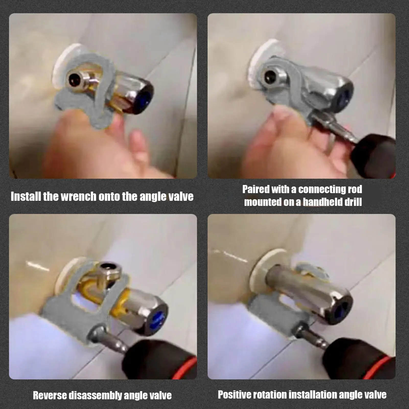 Picture 6: Angle Stop Tool Angle Stop-on Wrench Water System Maintenance Hand Tool For Tight Space Bathroom Toilet Under Sink Kitchen