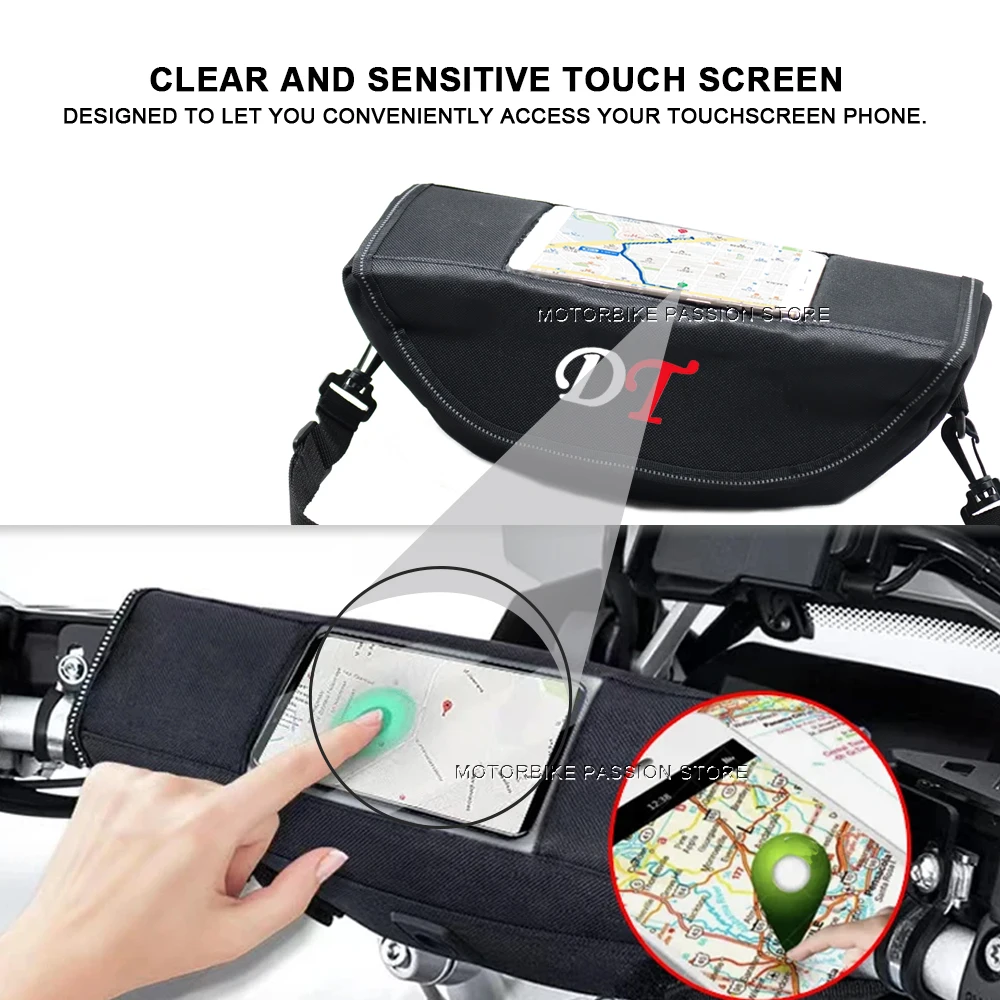 Motorcycle Accessories Waterproof Handlebar Travel Phone GPS Bag for YAMAHA DT230 DT250 DT175 DT200 DT125 DT125R Storage Bag - view 6