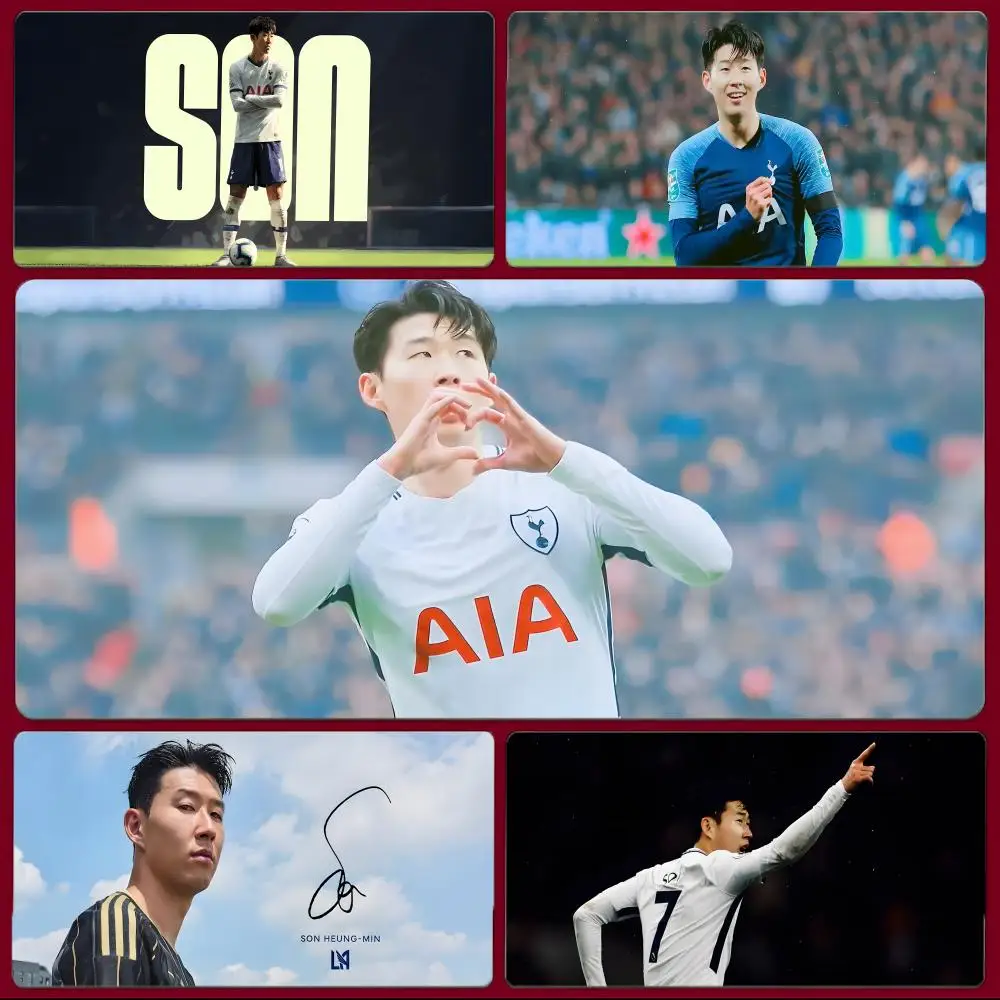 athlete powerful Son H-Heung M-min Mouse Pad Large Gaming Mousepad with Stitched Edges Thickened Desk Mat PC