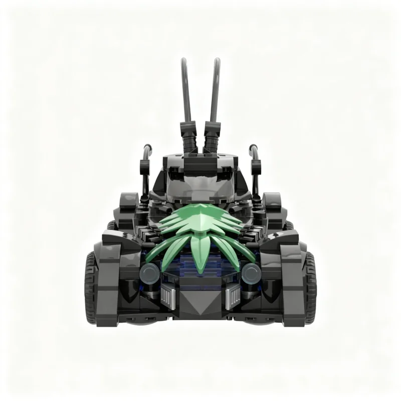 373PCS MOC Comic Style Performance Car Model Technical Mechanical Chassis Decorative Building Blocks Detailed Exhibit Toy Gift