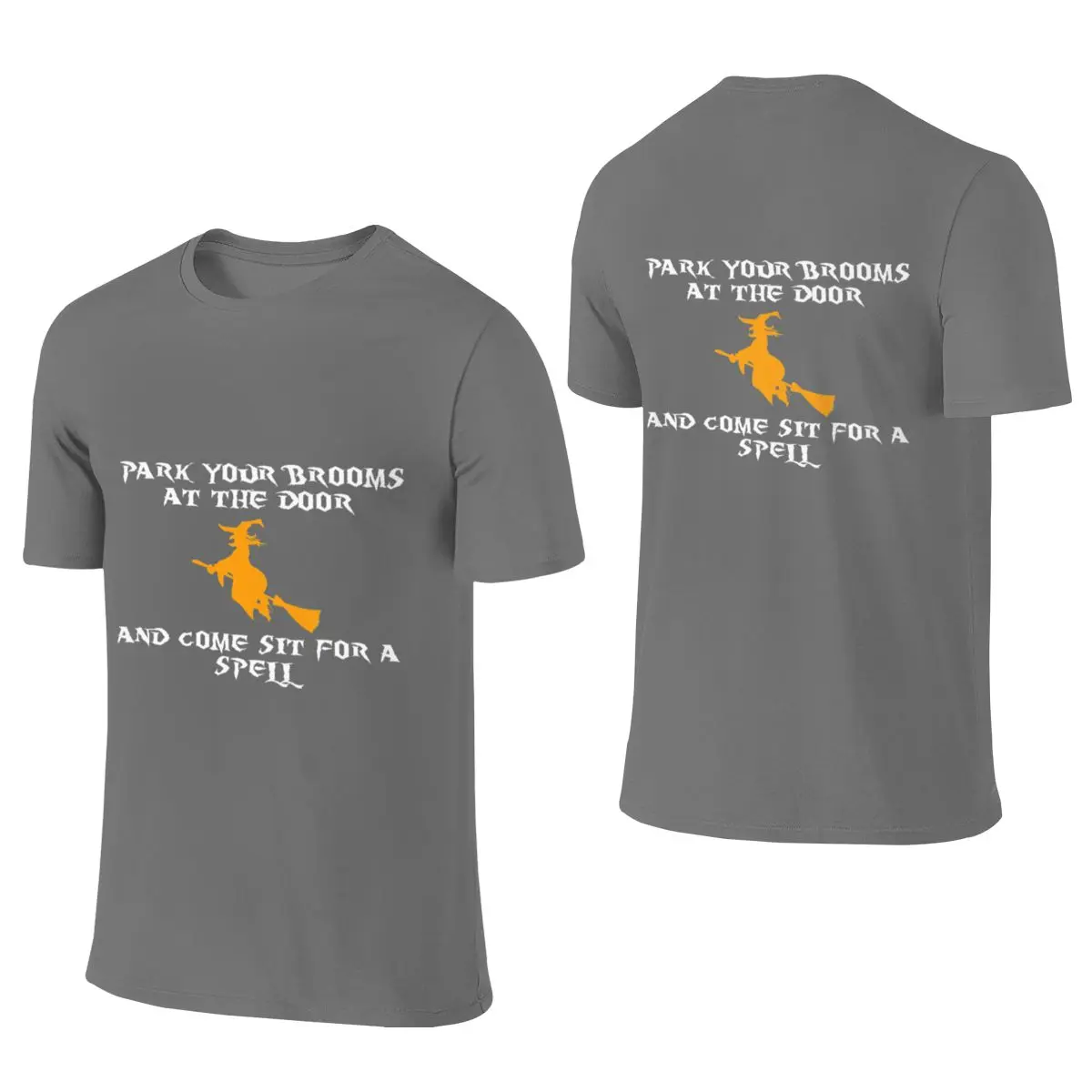 Park Your Brooms At The Door And Come Sit For A Spell White Casual Reversible T-shirt Urban Light Mature Quick-Drying Shirt
