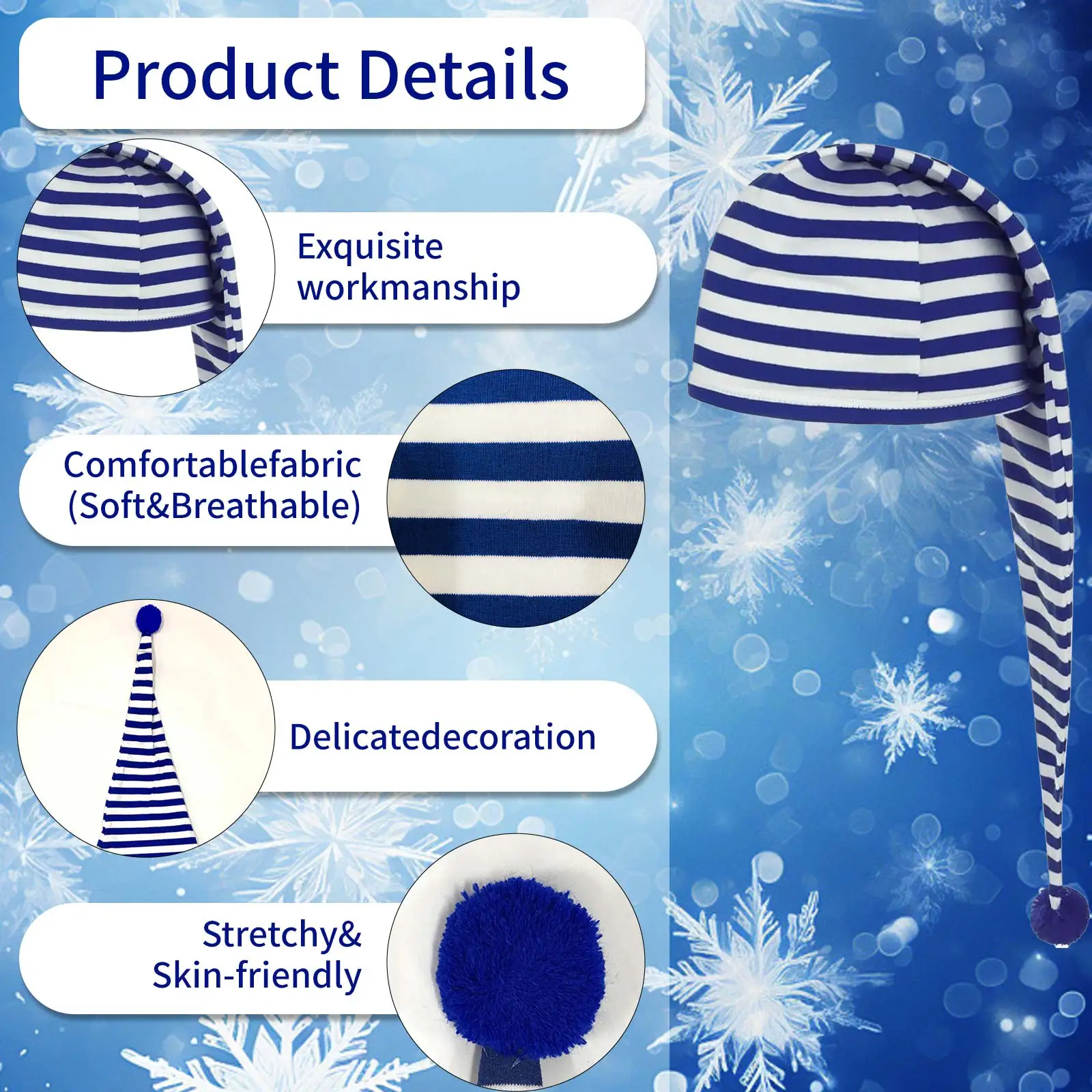 رجل 1 قطعة هالوين كرنفال شريط القطن غطاء النوم وأشار Pompom كاب و 1 قطعة ماتي الأسود الحديد شمعة حامل مع مقبض مجموعة