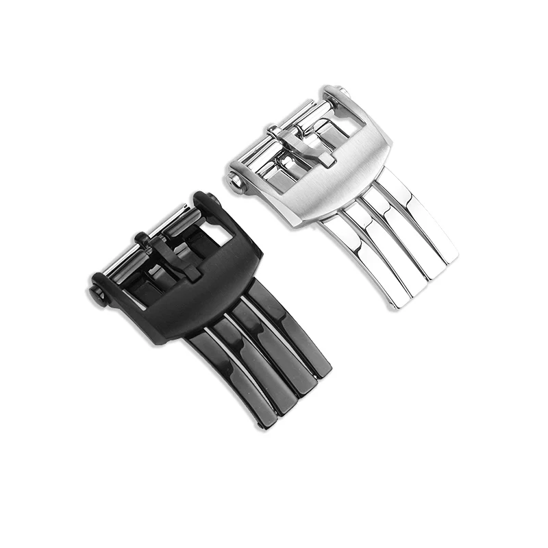 Do Breitling pasek do zegarka ze stali nierdzewnej składana klamra silikonowa z prawdziwego zegarek na pasku 20mm akcesoria do zegarka srebrny