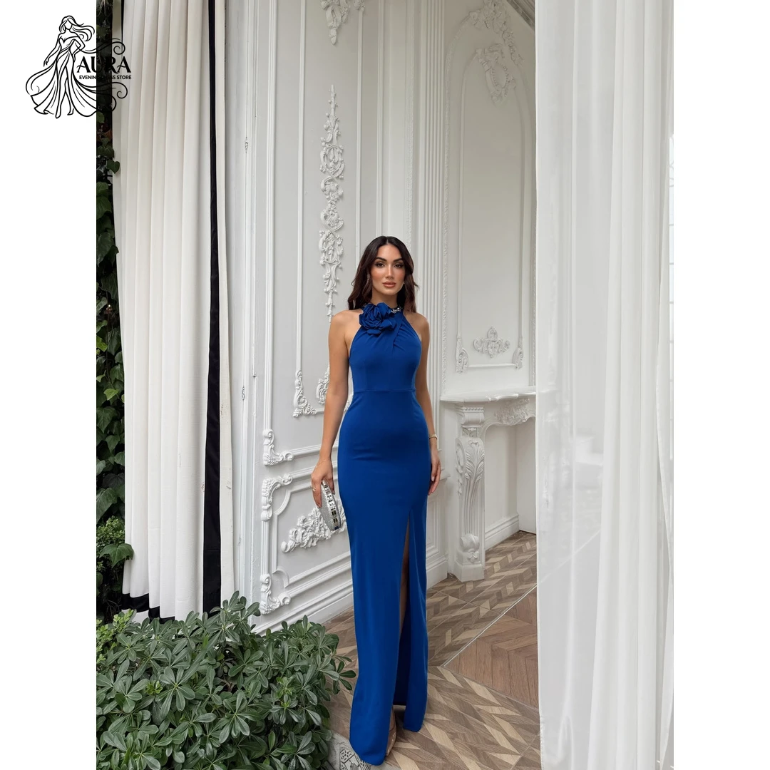 Aura Slit Women's Evening Dress Customized Prom Dresses 2026 Luxury Elegant Party Dresses Fish Tail 3D Flowers Ball Gowns Formal