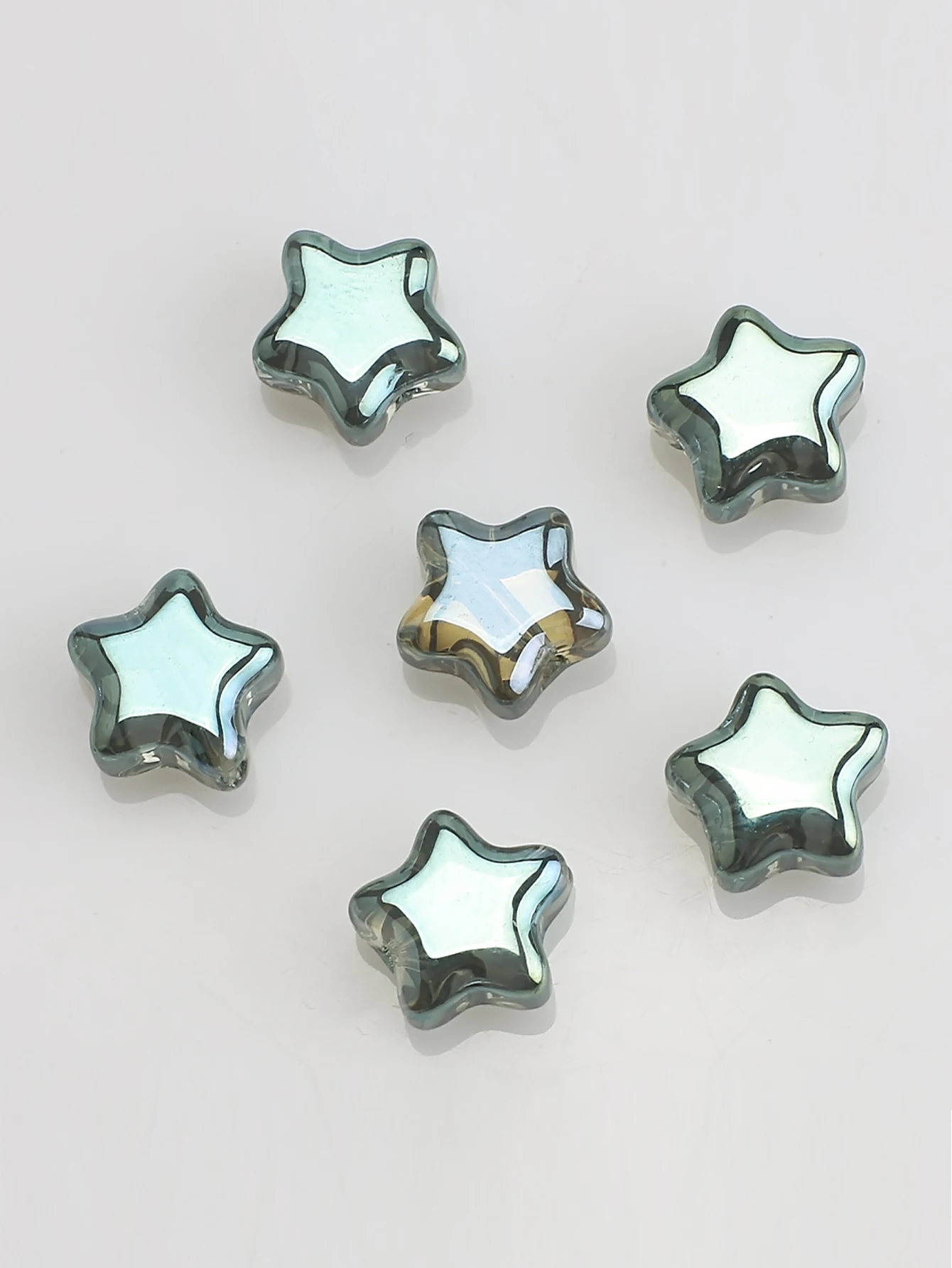 50 stks/partij Crystal Star Pendats 8mm Facet Glas Losse Kralen Handgemaakt Voor Sieraden DIY Maken Accessoires Groothandel In Bulk