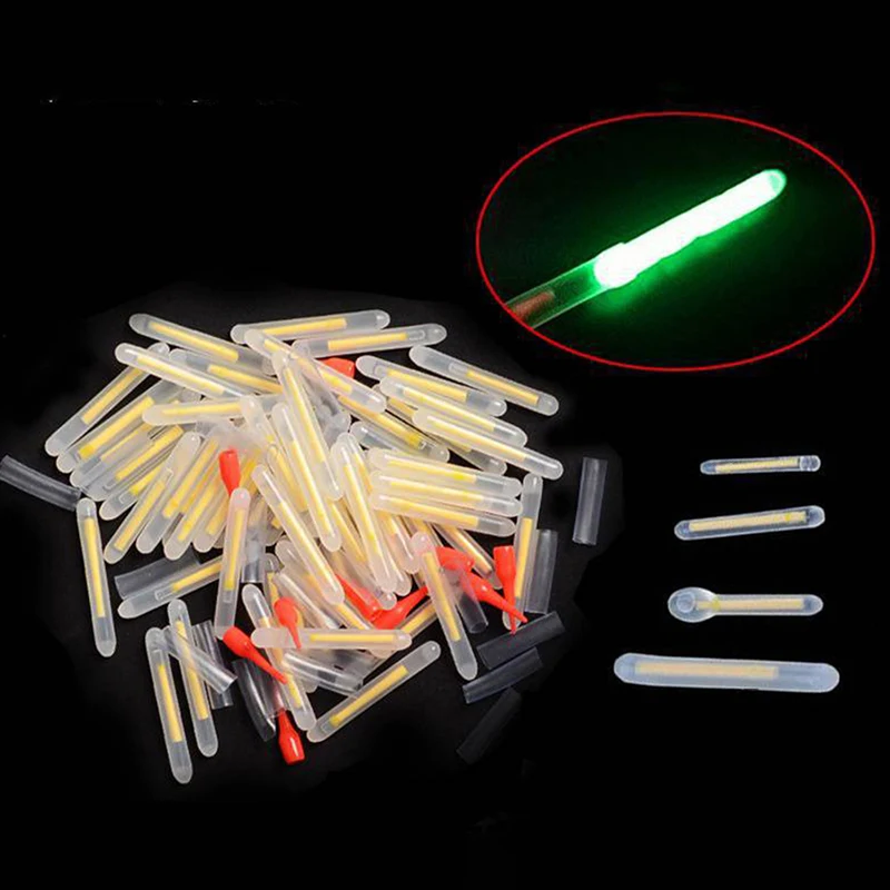 Barra de luz fluorescente para flotador de Pesca, 10 piezas, luces nocturnas, barra que brilla en la oscuridad, herramienta de aparejos de Pesca