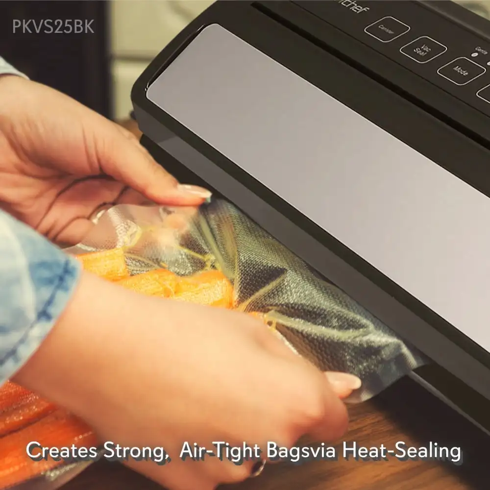 Automatic Food Vacuum Sealer Includes Reusable Vacuum Food Bags Provides Seals for Long Term Use and Durability for Many Years