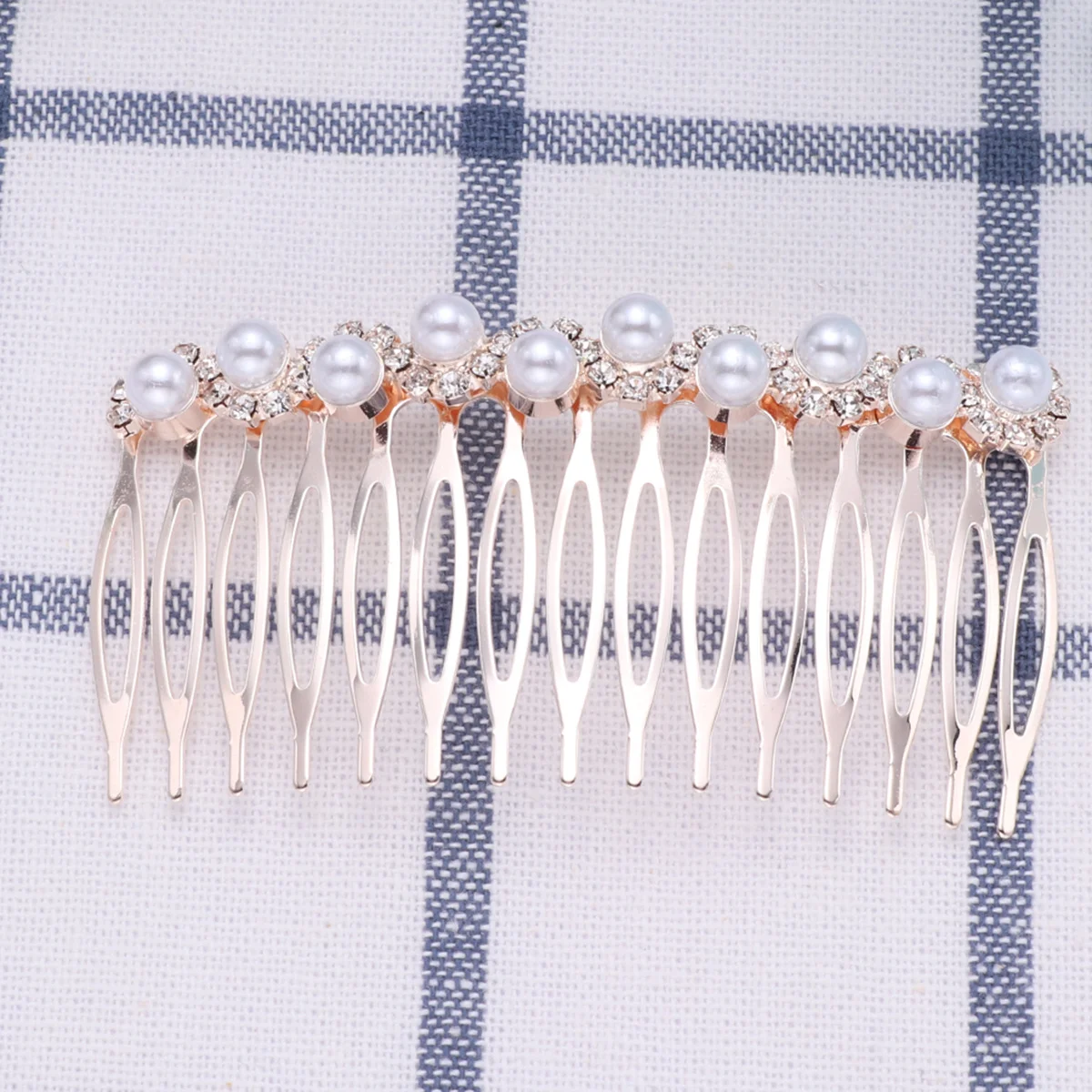 

1Pcs Pearl Bridal Hair Comb Alloy Elegant Rhinestone Inlay Wedding Headpiece Bridesmaid Flower Hair Accessories Party
