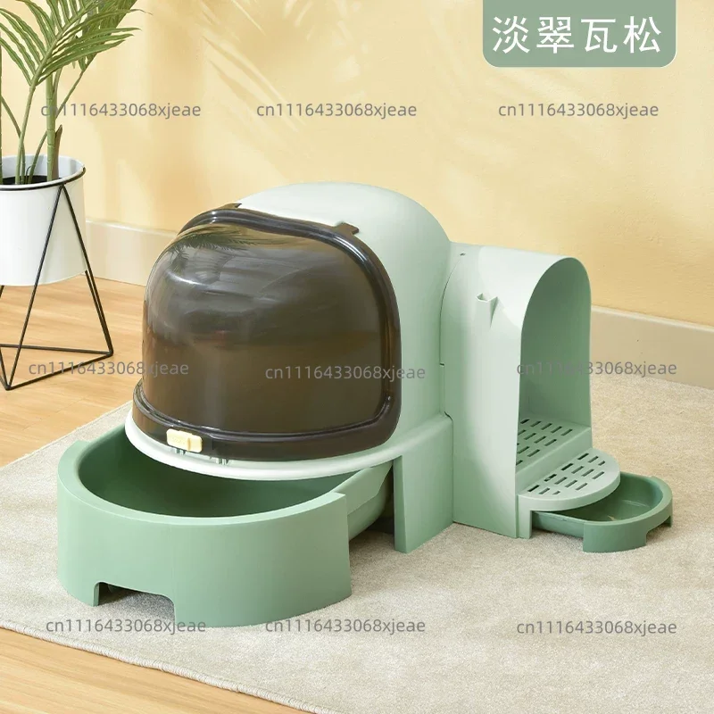 Fully Enclosed Drawer-type Cat Litter Box, Extra-large Anti-splash Cat Litter Box