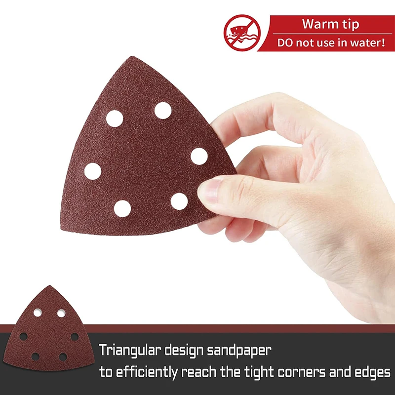 10/20/50 PCS Triangular Sanding Disc 90mm Delta Sander Hook & Loop Sandpaper Abrasive Tools for Sanding Grit 40-2000 Grits