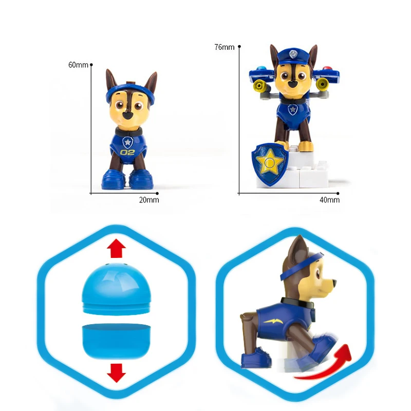 Paw Patrol Surprise Egg Toys Action Figure Jungle Series All-Star Series Rescue Dogs Building Blocks Patrulla Canina Kids Gifts
