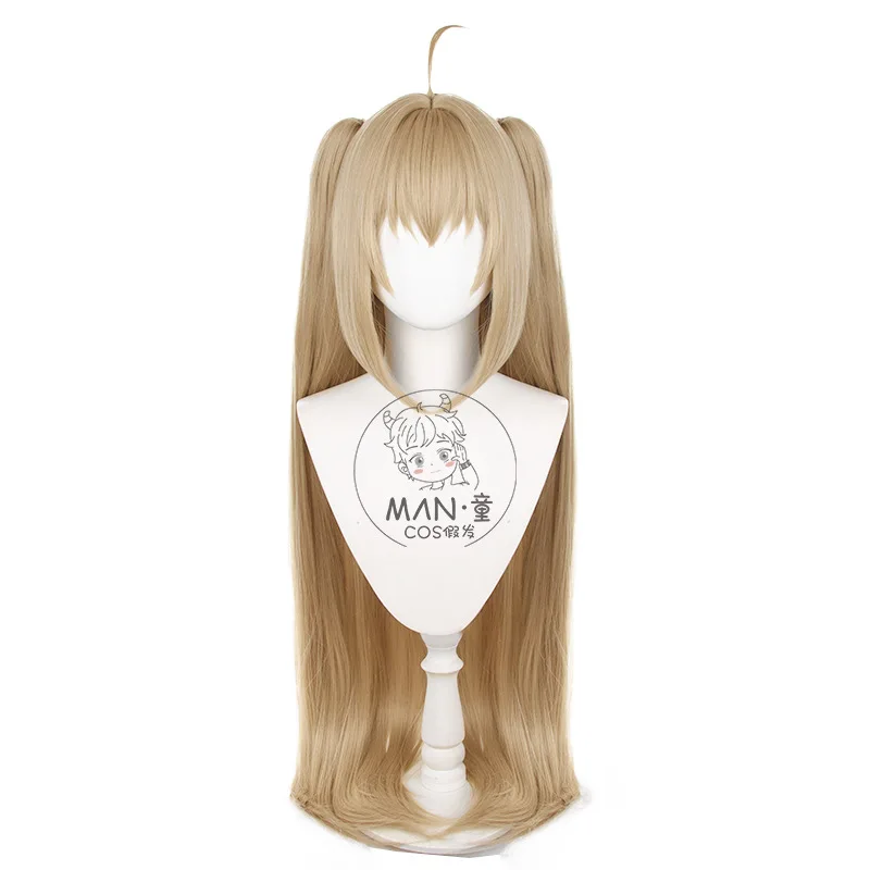 ATRI - لحظاتي العزيزة - شعر مستعار أتولي التنكري بمشبك نمر مزدوج، نسخة شعر مربوطة هدية الهالوين