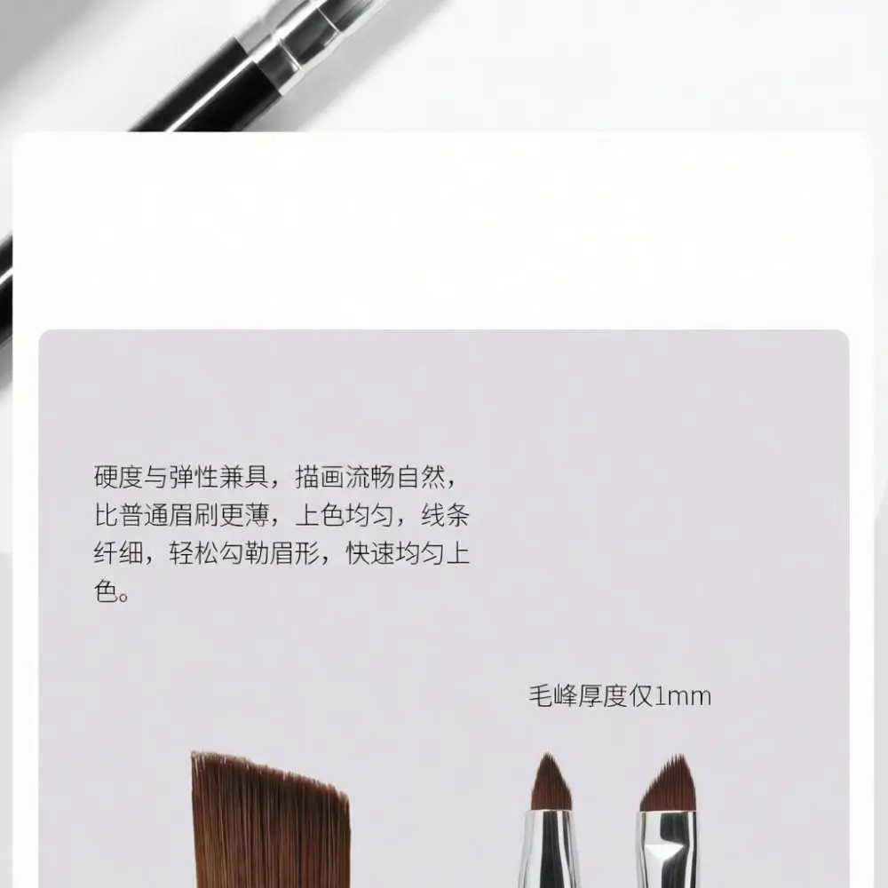 Dual Ended Angled Eyebrow Brush Professional Makeup Tool Portable Ultra Fine Eyelash Grooming Applicator For Eye Beauty