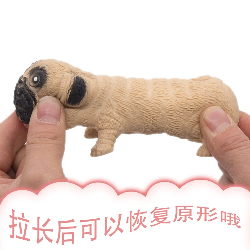 Pug Pinch Music Toy Shapi Dog Alongar Slow Rebound Release Descompressão Toy