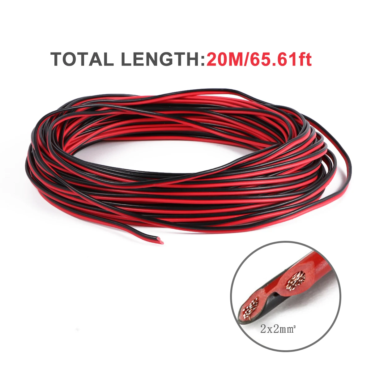 

Copper Core Cable Flat High Fidelity Speaker Copper Wire Audio Cord Stereo Office Zipper Weave Flexible Durable Signal