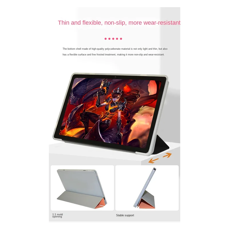 Capa PU para Alldocube Iplay50 Tablet de 10,4 polegadas TPU Soft Shell Capa Suporte para tablet para Alldocube Iplay50 Pro (C)