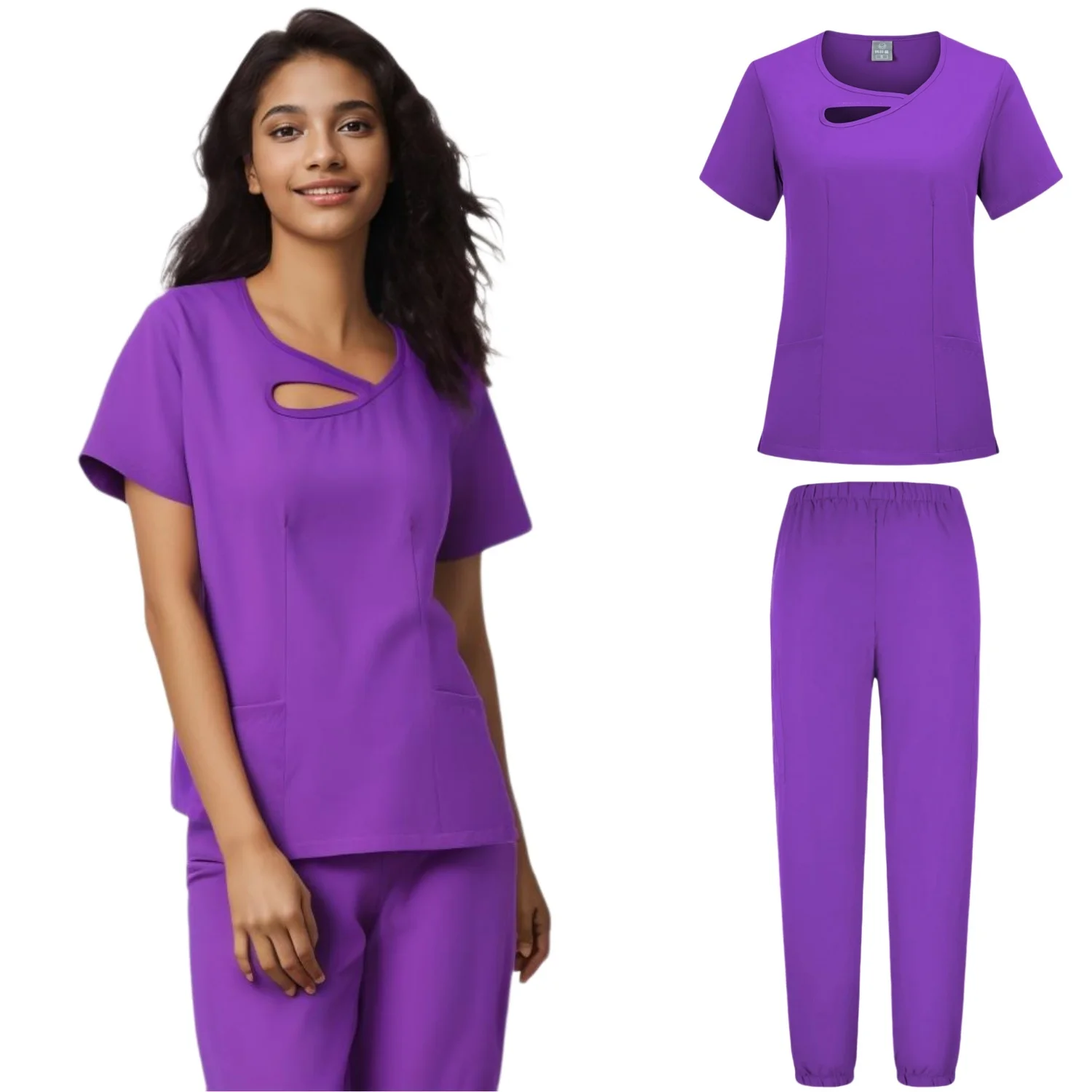 Conjuntos de uniformes dentales dulces, trajes de fregado de moda para médicos, enfermeras, pedicuristas, blusa médica, ropa de trabajo para mujeres de Hospital