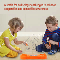 Electric Touch Maze Game Kids Educational Toy Shock with Wire Challenge Hand-Eye Coordination Training Plastic Maze for Party